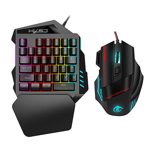 V100 One-Handed Mini Portable Keyboard and Mouse Set
