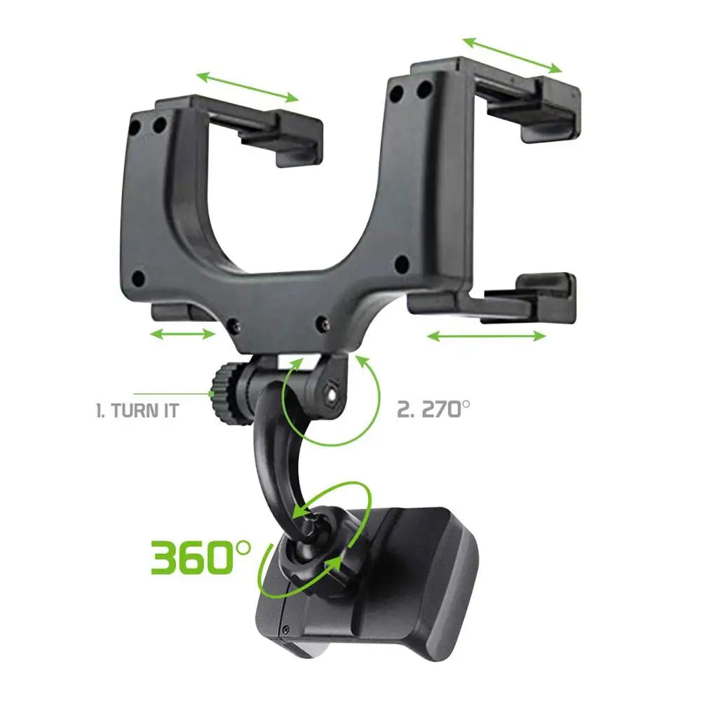 360° Car Mirror Telescopic 